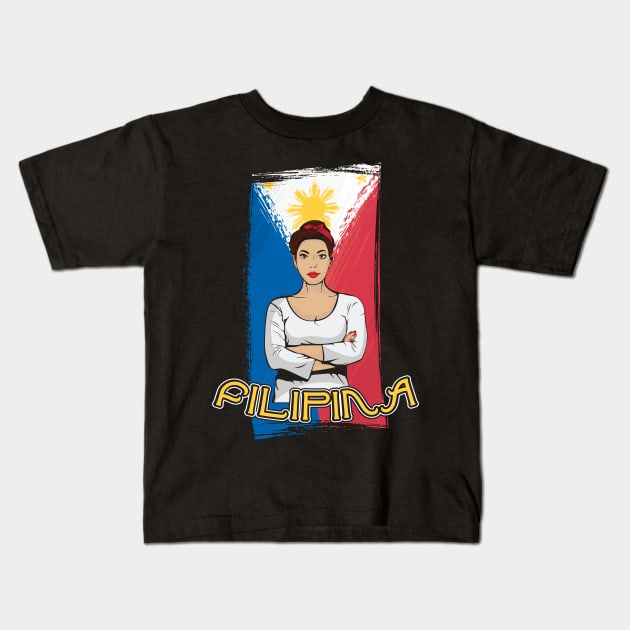 Filipina Philippines Gifts Filipino Pinay Pride I am Pinoy Kids T-Shirt by aneisha